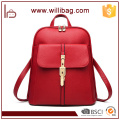 Fashional Teenage High Quality PU Leather Backpack Mujeres